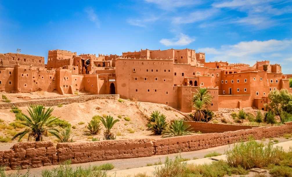 View of Taourirt kasbah a departure city for Ouarzazate desert tours